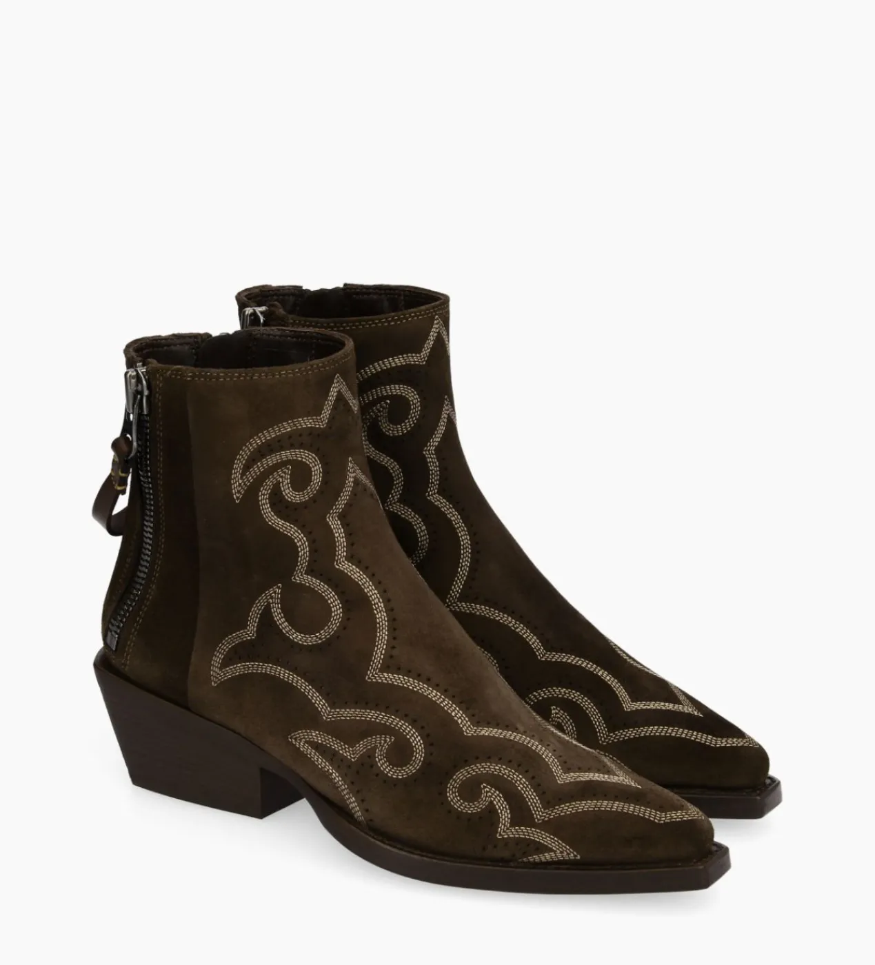 FREE LANCE Paris Bottine Western - Calamity 40 - Cuir velours - Marron foncé Marronfoncé Fashion