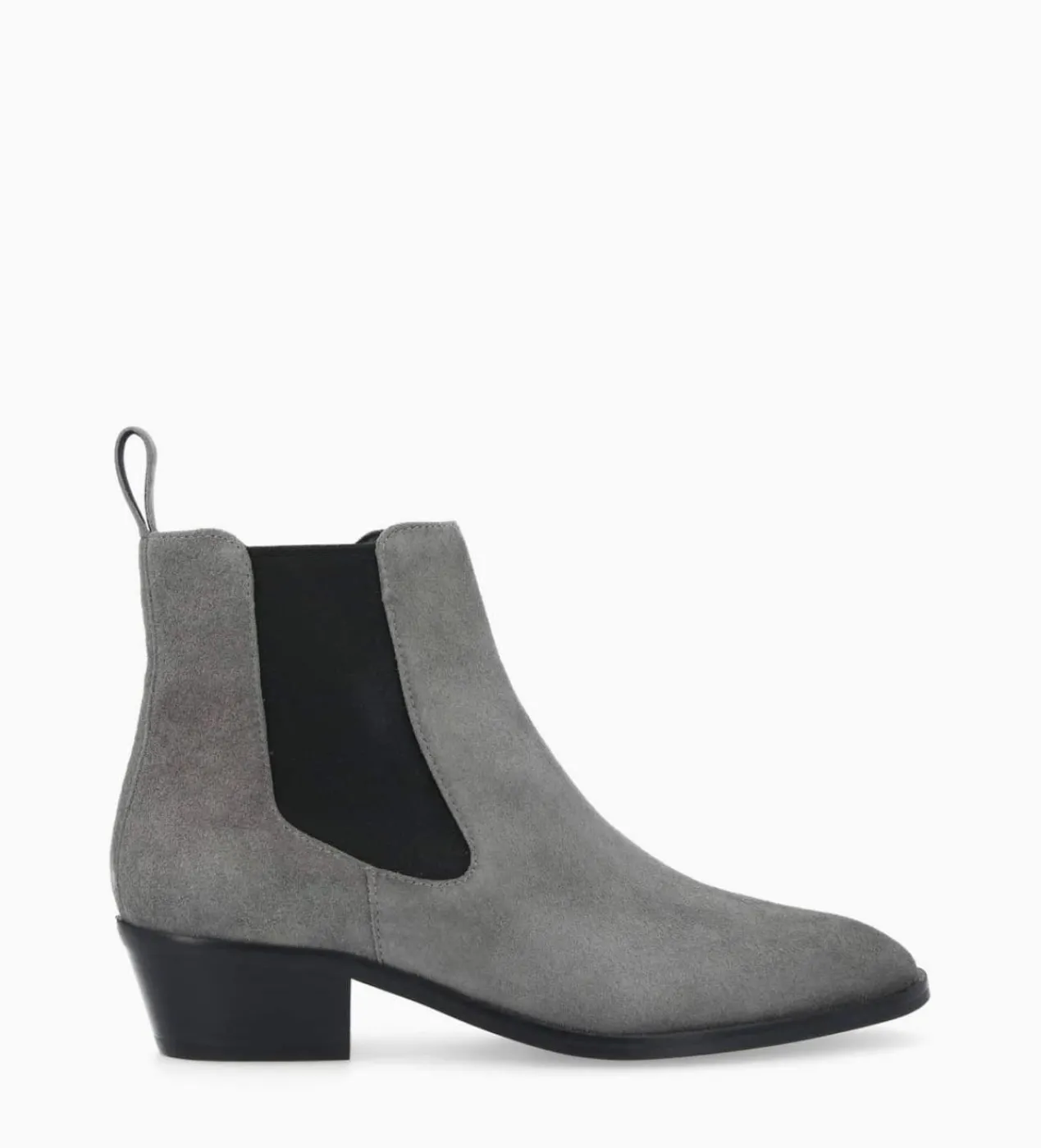 FREE LANCE Paris Bottine western chelsea - Kim 40 - Cuir velours - Graphite Sale