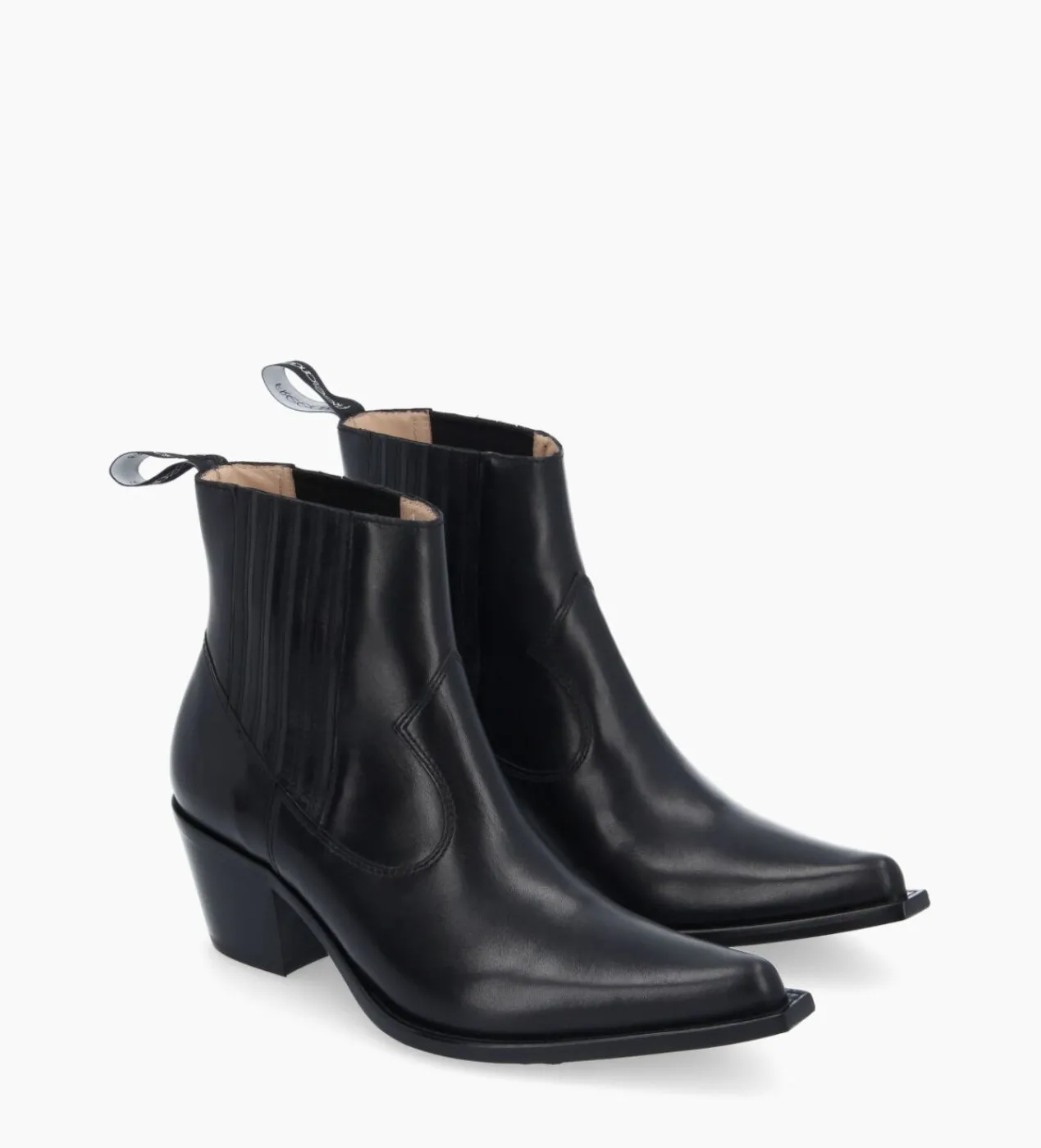 FREE LANCE Paris Bottine western chelsea - Sibelle 50 - Cuir lisse - Noir Sale
