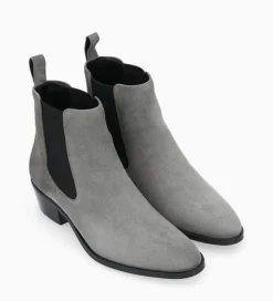 FREE LANCE Paris Bottine western chelsea - Kim 40 - Cuir velours - Graphite Sale