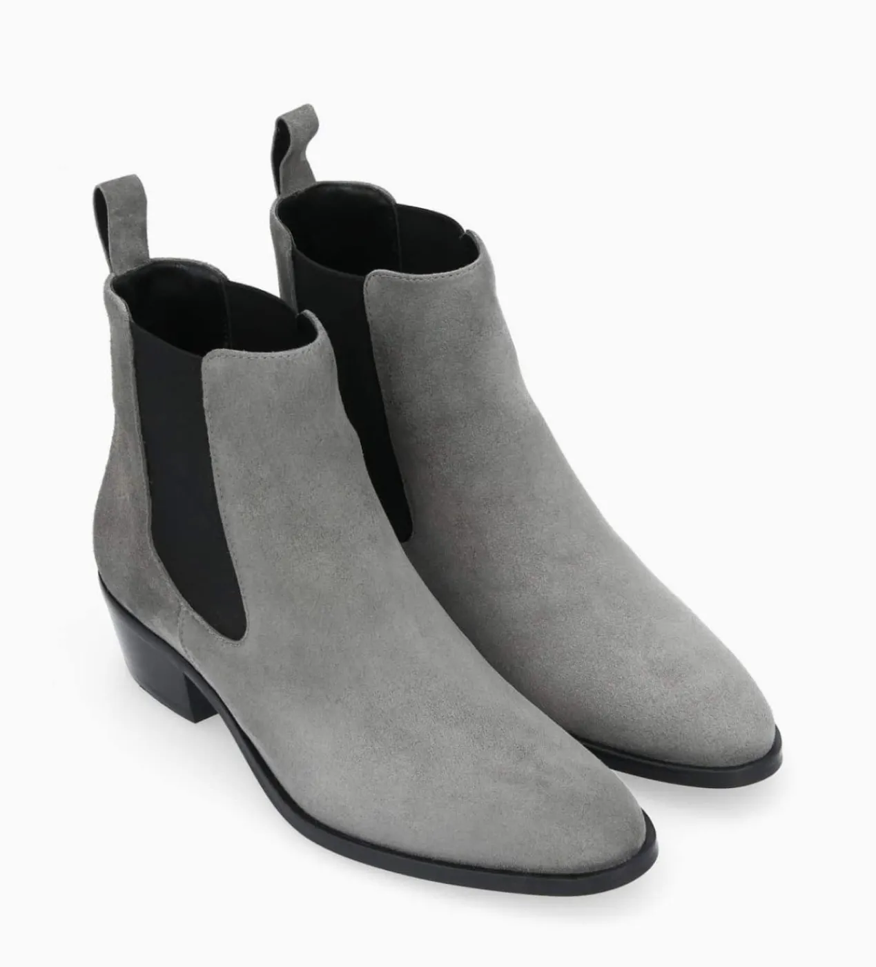 FREE LANCE Paris Bottine western chelsea - Kim 40 - Cuir velours - Graphite Sale