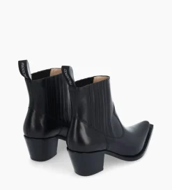 FREE LANCE Paris Bottine western chelsea - Sibelle 50 - Cuir lisse - Noir Sale