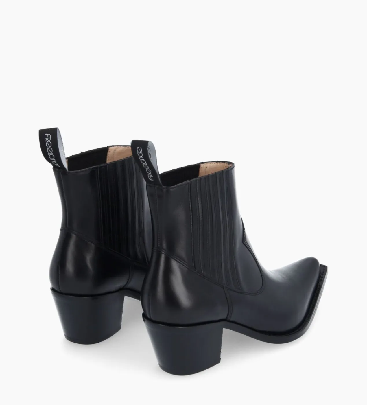 FREE LANCE Paris Bottine western chelsea - Sibelle 50 - Cuir lisse - Noir Sale