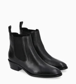 FREE LANCE Paris Bottine western chelsea - Kim 40 - Cuir lisse - Noir Shop