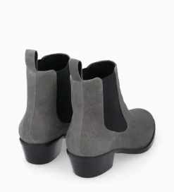 FREE LANCE Paris Bottine western chelsea - Kim 40 - Cuir velours - Graphite Sale