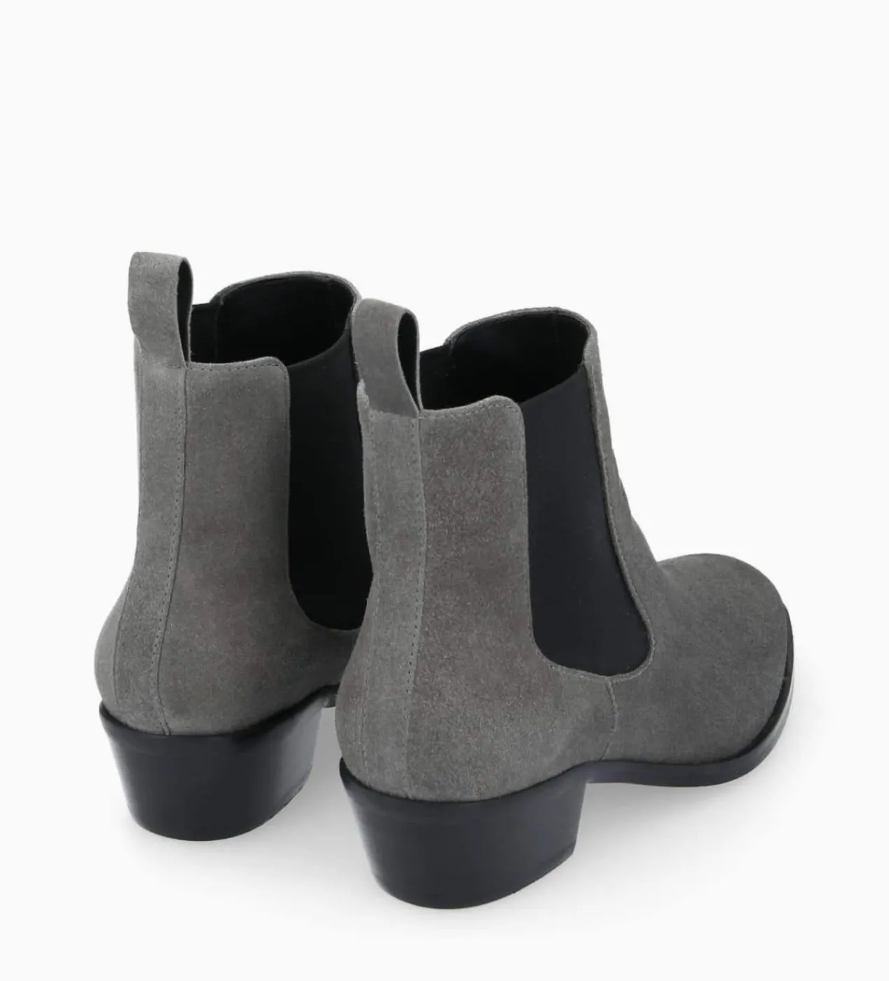 FREE LANCE Paris Bottine western chelsea - Kim 40 - Cuir velours - Graphite Sale