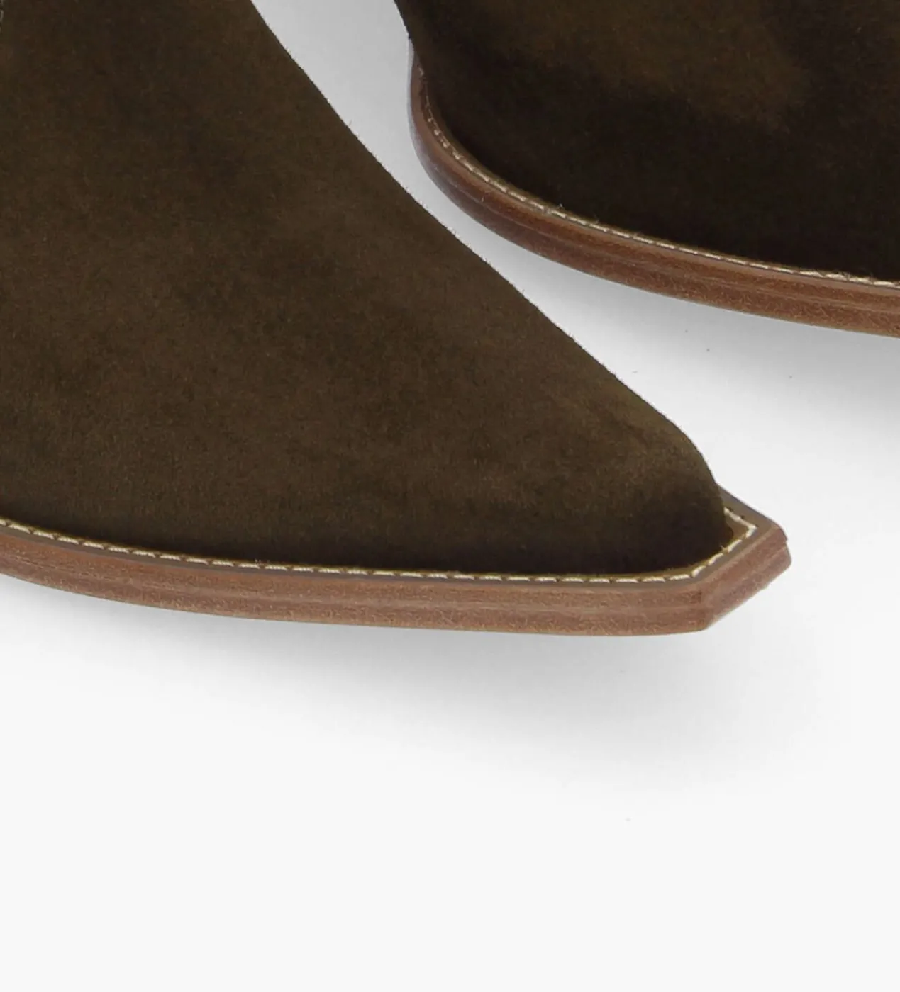 FREE LANCE Paris Bottine western chelsea - Sibelle 50 - Cuir velours - Vert olive Vertolive Cheap