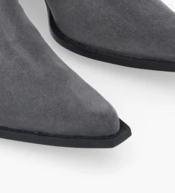 FREE LANCE Paris Bottine western chelsea - Sibelle 50 - Cuir velours - Stone Sale