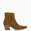 FREE LANCE Paris Bottine western chelsea brodée à talon - Simone 50 - Cuir velours - Sienna Clearance