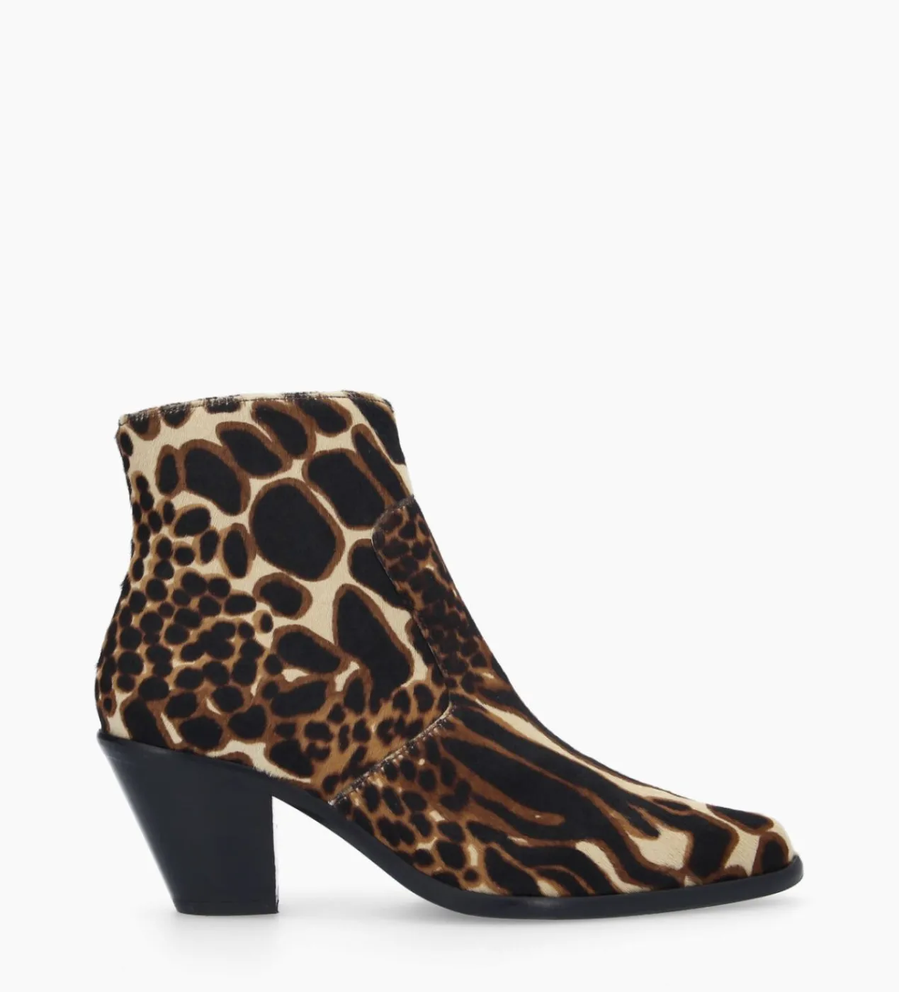 FREE LANCE Paris Bottine western zippée - Jane 7 - Poils - Jungle Flash Sale