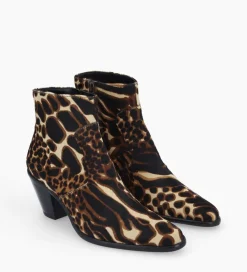 FREE LANCE Paris Bottine western zippée - Jane 7 - Poils - Jungle Flash Sale