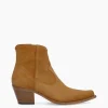 FREE LANCE Paris Bottine western zippée à talon - Sadie 50 - Cuir velours - Biscuit Store
