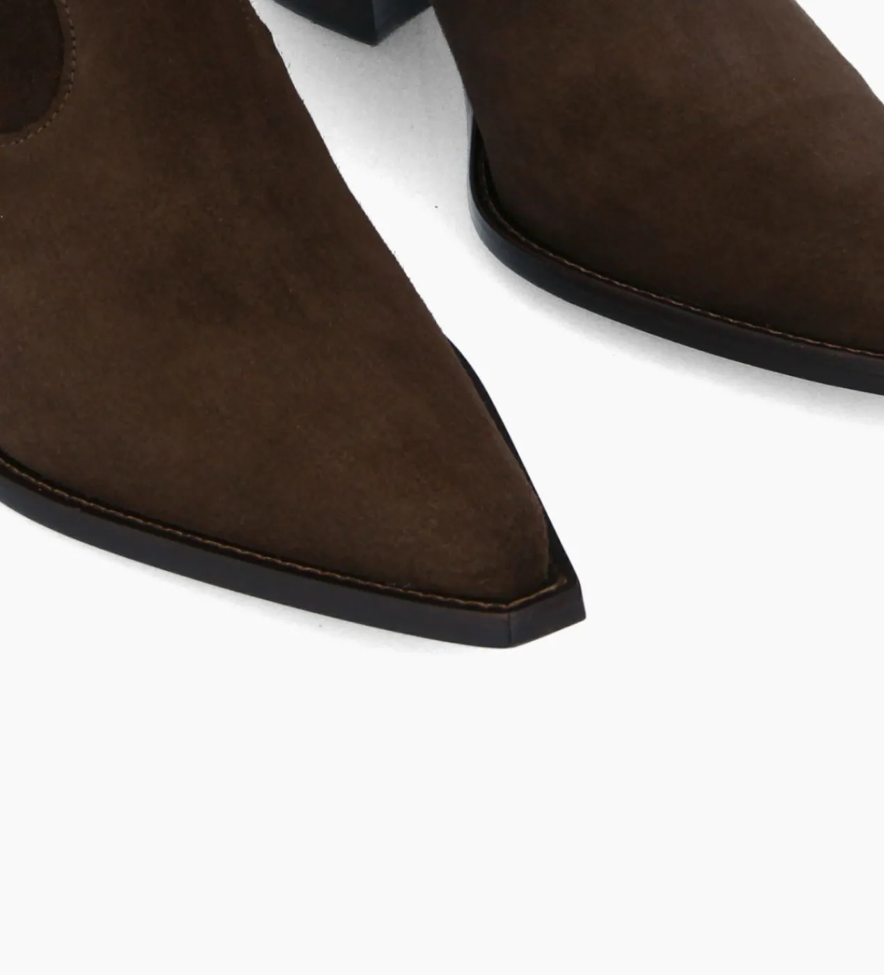 FREE LANCE Paris Bottine western zippée à talon - Sadie 50 - Cuir velours - Marron foncé Marronfoncé Hot