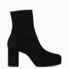 FREE LANCE Paris Bottine zippée à talon - Carlotta 70 - Cuir velours - Noir Online