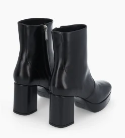 FREE LANCE Paris Bottine zippée à talon - Carlotta 70 - Cuir lisse - Noir Best Sale