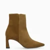 FREE LANCE Paris Bottine zippée à talon - Cathleen 65 - Cuir velours - Sienna Sale