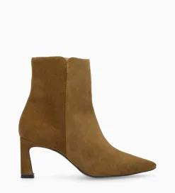 FREE LANCE Paris Bottine zippée à talon - Cathleen 65 - Cuir velours - Sienna Sale