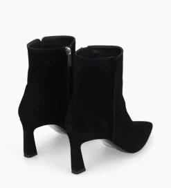 FREE LANCE Paris Bottine zippée à talon - Cathleen 65 - Cuir velours - Noir Best
