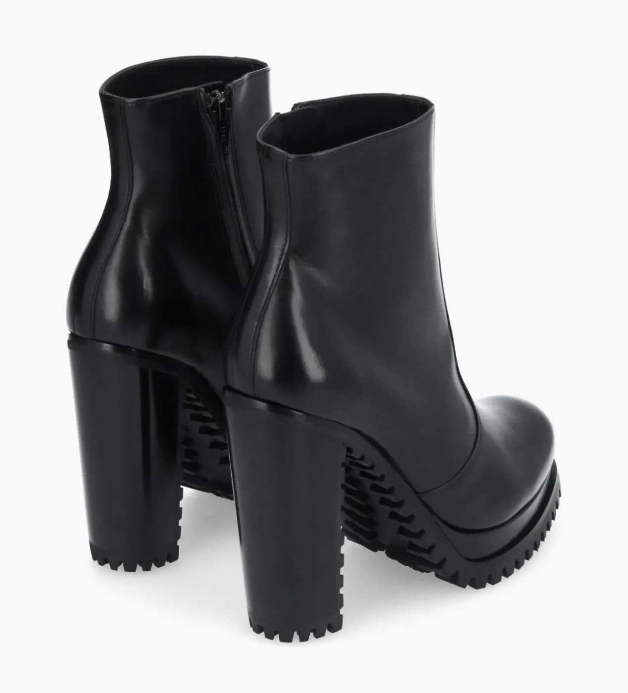 FREE LANCE Paris Bottine zippée à talon - Lery 7 - Cuir lisse - Noir Fashion