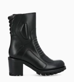 FREE LANCE Paris Bottine zippée à talon - Louise 70 - Cuir lisse - Noir Fashion