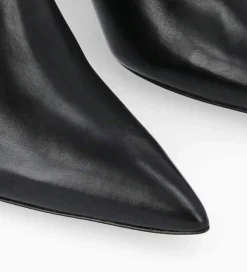 FREE LANCE Paris Bottine zippée à talon compensé - Florence 70 - Cuir de veau lisse brillant - Noir Hot