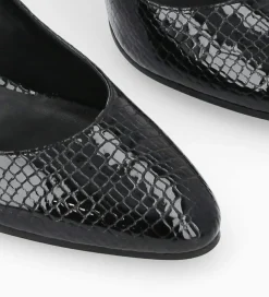 FREE LANCE Paris Escarpin - Mirri 65 - Cuir imprimé serpent verni - Noir Flash Sale