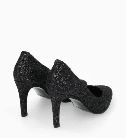 FREE LANCE Paris Escarpin - Mirri 85 - Toile pailletée - Onyx/Noir Online