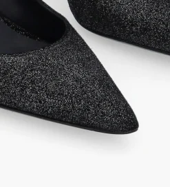 FREE LANCE Paris Escarpin - Rosie 65 - Cuir veau velours pailleté - Noir Flash Sale