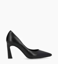 FREE LANCE Paris Escarpin à talon à bout pointu - Iris 85 - Cuir de veau lisse/Cuir imprimé serpent - Noir Hot