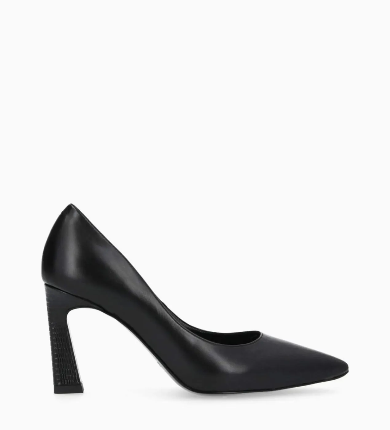 FREE LANCE Paris Escarpin à talon à bout pointu - Iris 85 - Cuir de veau lisse/Cuir imprimé serpent - Noir Hot