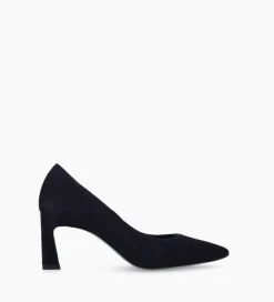 FREE LANCE Paris Escarpin à talon à bout pointu - Iris 65 - Cuir velours - Marine Online