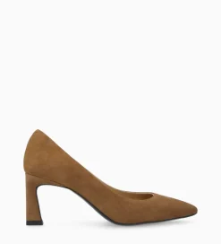 FREE LANCE Paris Escarpin à talon à bout pointu - Iris 65 - Cuir velours - Brun Clearance
