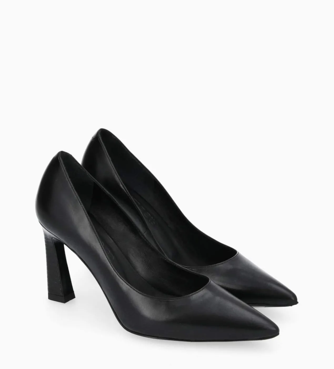 FREE LANCE Paris Escarpin à talon à bout pointu - Iris 85 - Cuir de veau lisse/Cuir imprimé serpent - Noir Hot