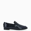 FREE LANCE Paris Mocassin - Anaïs - Cuir imprimé crocodile verni - Noir Shop
