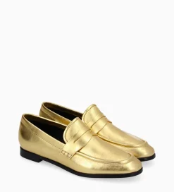 FREE LANCE Paris Mocassin - Anaïs - Cuir métallisé - Or Store