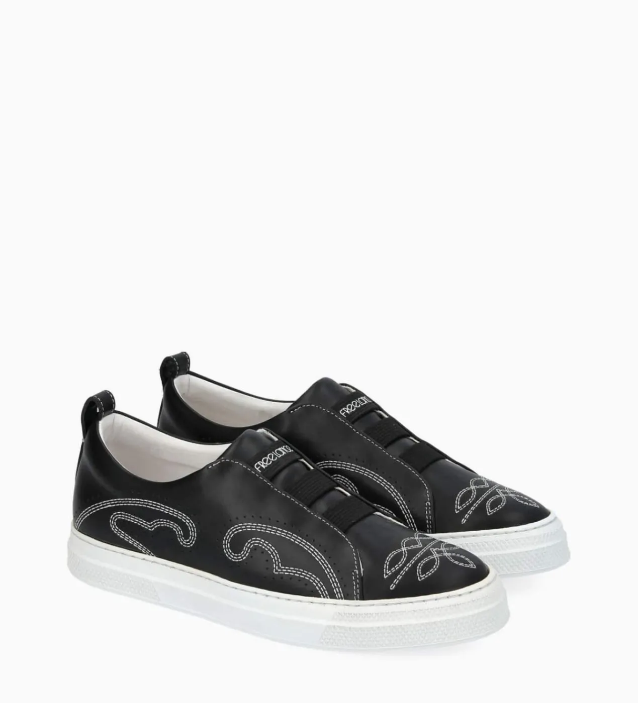 FREE LANCE Paris Sneaker - Panic - Cuir lisse - Noir Clearance
