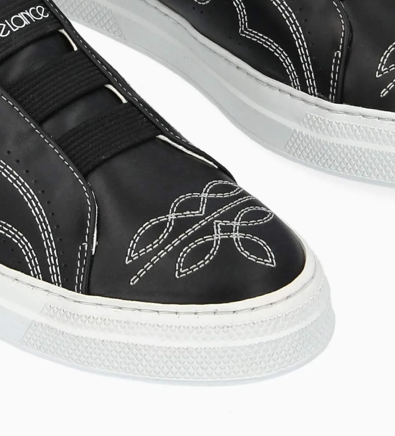 FREE LANCE Paris Sneaker - Panic - Cuir lisse - Noir Clearance