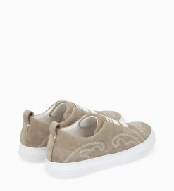 FREE LANCE Paris Sneaker - Panic - Cuir velours - Grège Clearance
